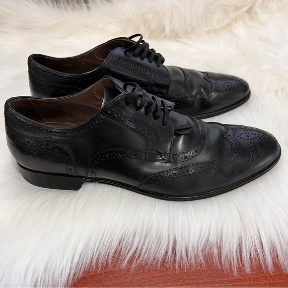 Dolce Gabbana 5756 Made in Italy Size 9 Black shoes Lace Up Wingtip main image 7
